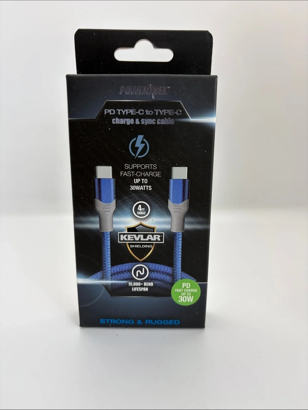 Blue PD Type-C to Type-C Fast Charge Cable